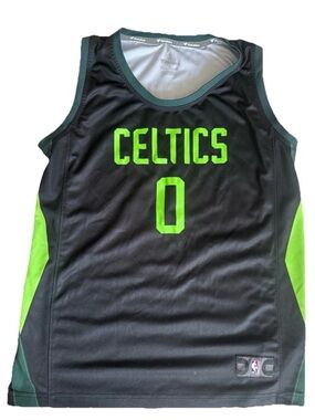 JAYSON TATUM #0 YOUTH XL BOSTON CELTICS BLACK JERSEY BASKETBALL shirt fan